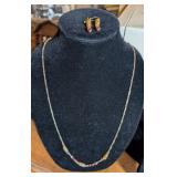 GOLD TONE MILLIE FIORI NECKLACE & EARRING SET