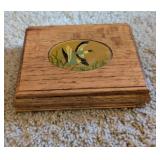 WOOD DUCK THEME PLAYING CARD BOX W/CARDS-NIP