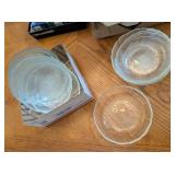 15PC ARCOROC PRESSED GLASS  FLORAL BOWLS