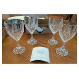 4PC MIKASA FOOTED CRYSTAL GOBLETS