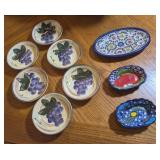 ASSTD FINGER BOWLS, GRAPE PATTERN, 2-TALAVERA