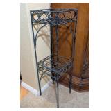2-TIER SQUARE METAL PLANT STAND