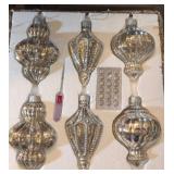 6PC BATTERY-OPERATED GLASS ORNAMENTS