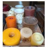 ASSTD PILLAR CANDLES, USED