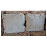 2PC THROW PILLOWS, BEIGE