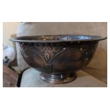 METAL RETICULATED PEDESTAL BOWL