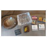 2PC  ASHTRAYS, VTG MATCHBOOKS