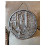 VTG SOVIET RUSSIAN MOSCOW KREMLIN METAL WALL DECOR