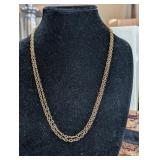 2PC GOLD TONE NECKLACES