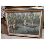 FRAMED ARTWORK, SYCAMORE TREES