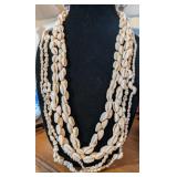 4PC NATURAL SHELL NECKLACES