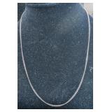 SILVER TONE CHAIN NECKLACE MARKED 'STERLING'
