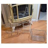 3PC SHOWER ORGANIZERS & METAL TOTE BASKET