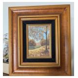 FRAMED SIGNED ARTWORK, FALL SCENE