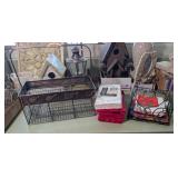 2PC METAL DRINK TOTE & NAPKIN HOLDER, NAPKINS