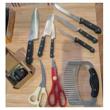 ASSTD KNIVES, KITCHEN SHEARS, KNIFE SHARPENER &