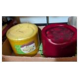 2PC 4-WICK CANDLES, 1-NEW, 1-USED
