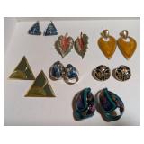 ASSTD ENAMEL STYLE EARRINGS FOR PIERCED EARS