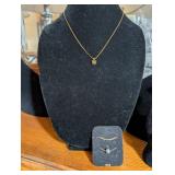 SARAH COVENTRY DARK PEARL ON GOLD TONE NECKLACE