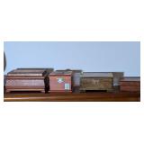 4PC ASSTD WOODEN TRINKET BOXES
