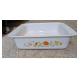 CORNINGWARE SQUARE BAKING DISH, WILDFLOWER PATTERN