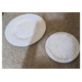 2PC CERAMIC SERVING PLATTER & PLATE