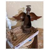 2PC ANGEL CANDLE HOLDER, BRASS CANDLE SNUFFER