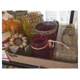 ASSTD CANDLE HOLDERS, GLASS, METAL