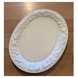 GIBSON OVAL EMBOSSED FRUIT PATTERN PLATTER