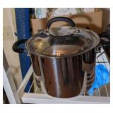 CIRCULON STEEL NON STICK STOCK POT W/LID, 8-QT