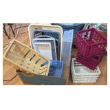 ASSTD PLASTIC STORAGE/ORGANIZER BASKETS/CRATES,&