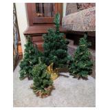 4PC TABLE TOP ARTIFICIAL CHRISTMAS TREES