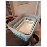 5PC ASSTD PLASTIC ORGANIZER BASKETS