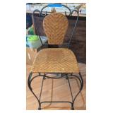 METAL & WICKER BAR STOOL #2