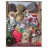 ASSTD CHRISTMAS ORNAMENTS,PINE CONES,BIRD HOUSE