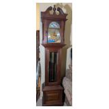 EMPEROR CLOCK CO. WOOD GRANDFATHER CLOCK