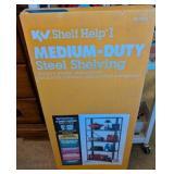 MEDIUM-DUTY 5-SHELF STEEL SHELVING NIB