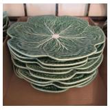 8PC BORDALLO PINHEIRO CABBAGE DINNER PLATES