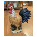 TALL CERAMIC ROOSTER FIGURINE DECOR