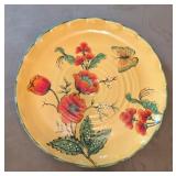 CERAMIC FLORAL DESIGN PLATTER,RED,YELLOW,GREEN