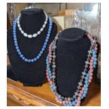 4PC ASSTD BEADED VTG NECKLACES