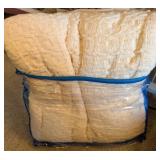 WOVEN CREAM COLOR BLANKET, 100% COTTON