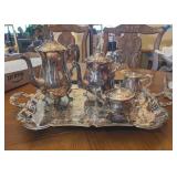LEONARD 5PC SILVER PLATE TEA SERVICE