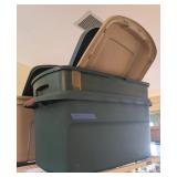 2PC STORAGE TUBS W/LIDS, GREEN