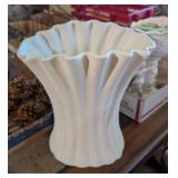 BAUER CERAMIC VASE/PLANTER, WHITE