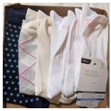 6-PAIR ASSTD SOCKS, SHOE SIZE 5-9, HANES,OTHER