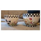 2PC FARM THEME CERAMIC NESTING BOWLS