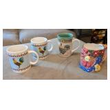 4PC ASSTD ROOSTER MUGS
