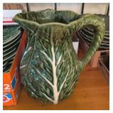 PORTUGUESE CERAMIC CABBAGE PITCHER