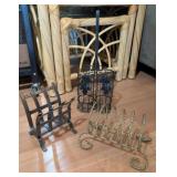 3PC METAL BASKET, NAPKIN HOLDER/ORGANIZERS